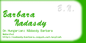barbara nadasdy business card